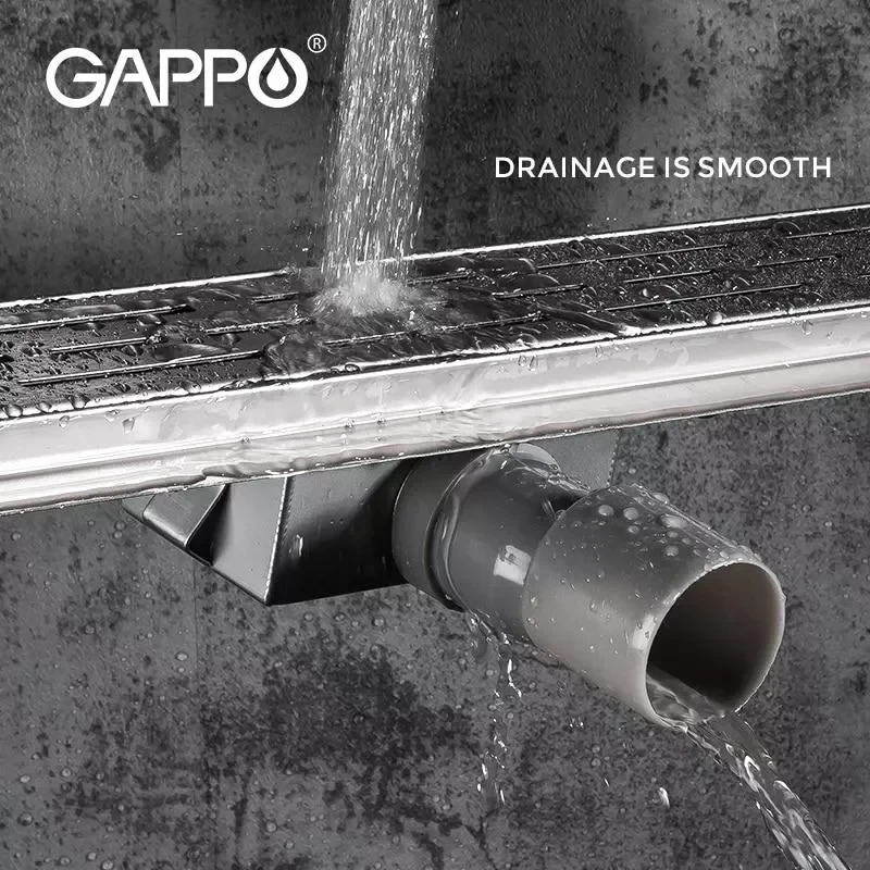 Трап для душа GAPPO G89007-1 900 мм с комбинированным гидрозатвором никелированный