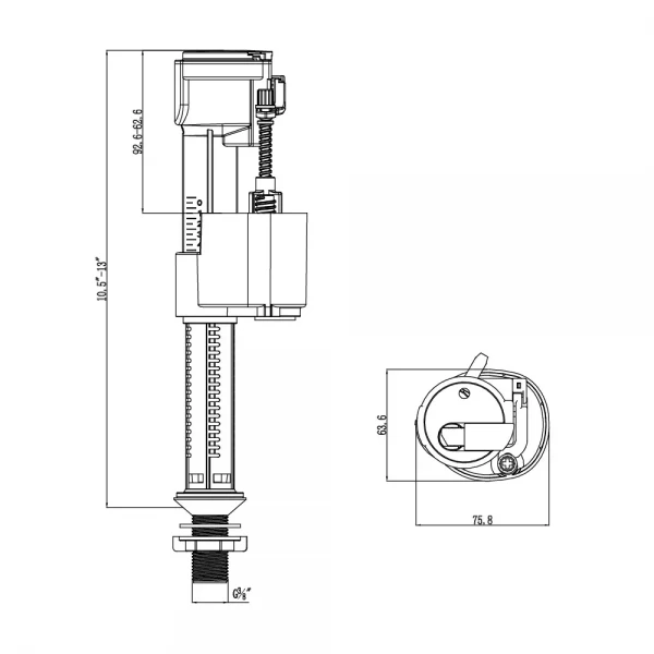 A 1103B клапан 3/8