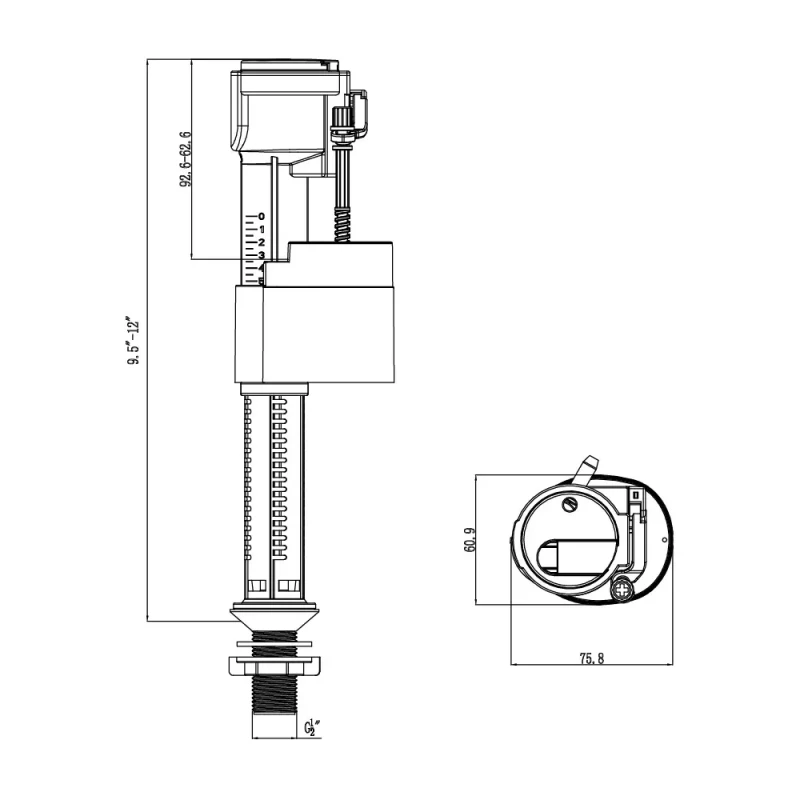 Клапан наполнительный ITAL A 1114PN 1/2