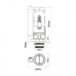 S 2122 зливний механізм 2 кноп.ITAL {20/1}