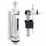 SА 2204PN комплект зливного/наповнювального 2 кноп. механізм.  бічне 1/2