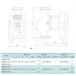 Циркуляционный насос SHIMGE APM 32-10-180 с максимальным потоком 9м³ крепления гайками 1 1/4