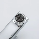 Смеситель для умывальника FRAP F1084 однорычажный с литым изливом латунный корпус крепления гайкой хром, диаметр 35 мм.