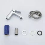 Смеситель для умывальника FRAP F1084 однорычажный с литым изливом латунный корпус крепления гайкой хром, диаметр 35 мм.