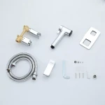 Душевой набор гигиенический FRAP F2084 встраиваемый однорычажный латунный диаметр 25 мм хромированный