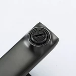 Смеситель для умывальника FRAP F1084-9 однорычажный с литым изливом серый (Gungrey) крепление гайкой, корпус латунный, диаметр 35 мм.