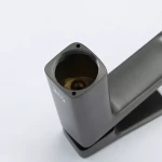 Смеситель для умывальника FRAP F1084-9 однорычажный с литым изливом серый (Gungrey) крепление гайкой, корпус латунный, диаметр 35 мм.