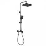 Душевая система FRAP F2484-9 с тремя функциями латунный серый корпус Gungrey Ø35