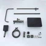 Душевая система FRAP F2484-9 с тремя функциями латунный серый корпус Gungrey Ø35