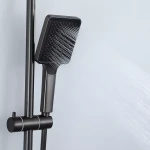 Душевая система FRAP F2484-9 с тремя функциями латунный серый корпус Gungrey Ø35