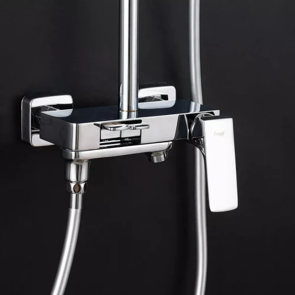 Душевая система F2487 с тремя функциями с клавишным переключателем латунный корпус Ø35 хром