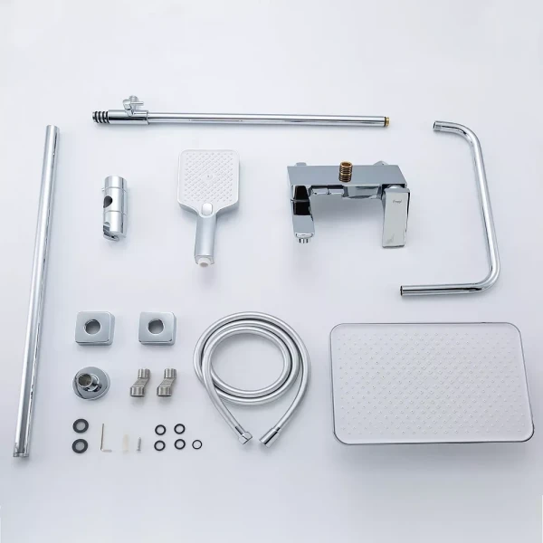 Душевая система F2487 с тремя функциями с клавишным переключателем латунный корпус Ø35 хром