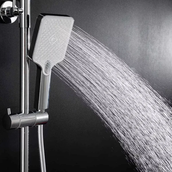 Душевая система F2487 с тремя функциями с клавишным переключателем латунный корпус Ø35 хром