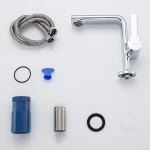 Смеситель для умывальника FRAP F1088 однорычажный с литым изливом латунный корпус хромированный крепление гайкой Ø35