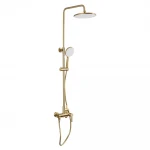 Душевая система F2488-3 с 3 функциями с поворотным изливом корпус латунный Ø35 золотой сатин