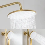 Душевая система F2488-3 с 3 функциями с поворотным изливом корпус латунный Ø35 золотой сатин