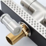 Смеситель для кухни GAPPO G4098-5 однорычажный с высоким изливом и водопадом латунный сатин крепления гайкой с картриджем Ø35