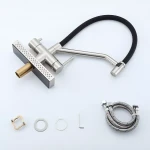 Смеситель для кухни GAPPO G4098-5 однорычажный с высоким изливом и водопадом латунный сатин крепления гайкой с картриджем Ø35