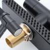 Смеситель для кухни GAPPO G4098-6 однорычажный с высоким изливом и водопадом латунный черный картридж 90° Ø35 крепления гайкой