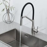 G4098-15 кухня одноваж. вис. вилив нерж. сталь гайка Ø35 (сатин) {8/1}