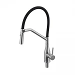 G4098-15 кухня одноваж. вис. вилив нерж. сталь гайка Ø35 (сатин) {8/1}