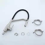 G4098-15 кухня одноваж. вис. вилив нерж. сталь гайка Ø35 (сатин) {8/1}