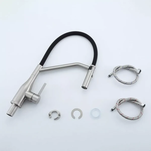 G4098-15 кухня одноваж. вис. вилив нерж. сталь гайка Ø35 (сатин) {8/1}