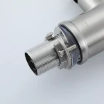 G4098-15 кухня одноваж. вис. вилив нерж. сталь гайка Ø35 (сатин) {8/1}