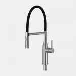 G4098-25 кухня одноваж. вис. вилив нерж. сталь гайка Ø35 (сатин) {8/1}