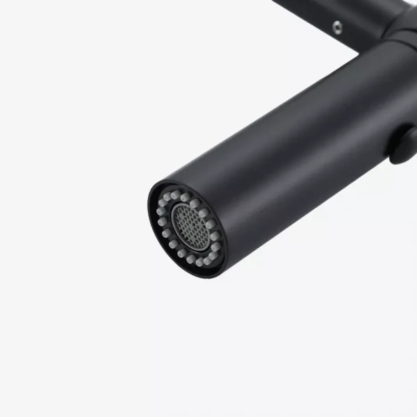 Смеситель для кухни GAPPO G4098-26 однорычажный с высоким изливом нержавеющая сталь черный крепеж гайкой Ø35