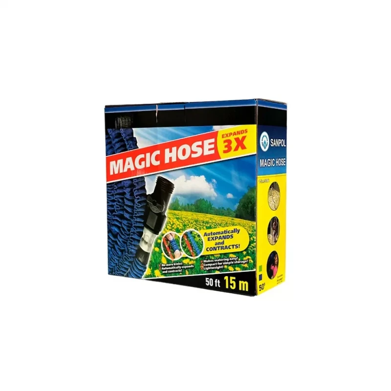 Шланг поливочный растяжной UKR-051 15 м с пистолетом