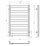 Полотенцесушитель электрический DEFFI Harmony П7 500x800 правый белый