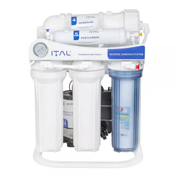 Фильтр обратного осмоса ITAL IT-RO5-300P пятиступенчатая система очистки с насосом и мембраной 300 галлон