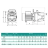 Насос центробежный всасывающий SHIMGE JET1100L1 1.1 кВт (Hmax=48м, Qmax=90л/мин)