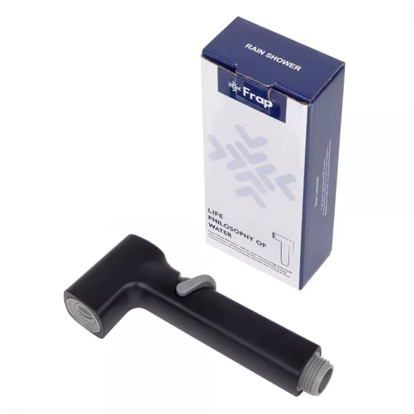 Воронка гигиеническая FRAP F022-16 с регулировкой потока черная ABS пластик