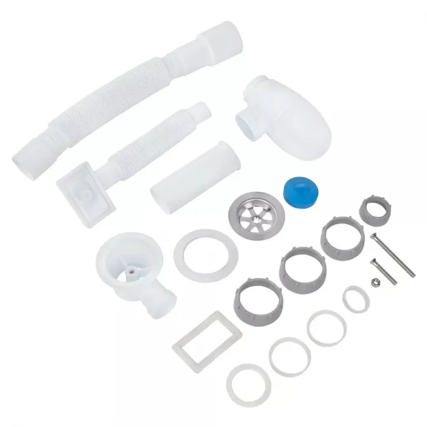 К1011 кухня 1 1/2*40, різьб. випуск, прямокутний перелив, гофротруба 40*40/50 {30}