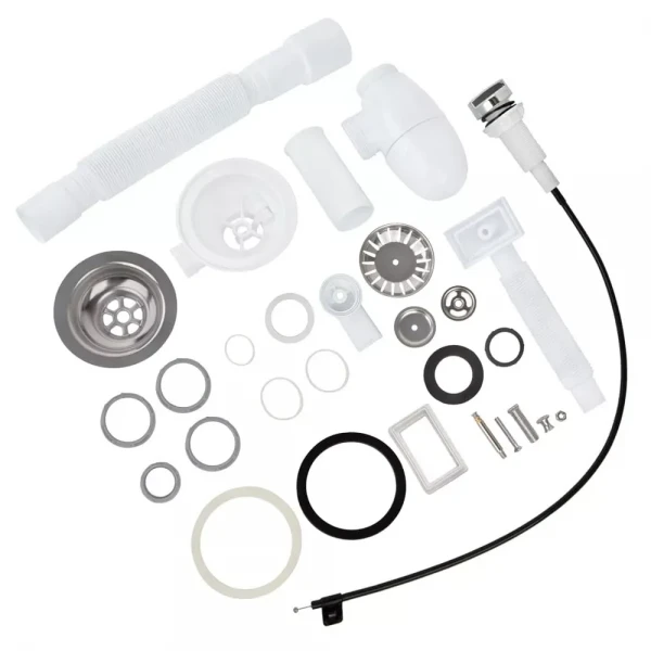 K1013SA кухня 3 1/2*40 напівавтомат, різьб. випуск, універсальний перелив, гофротруба 40*40/50 {25}