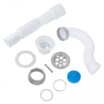 D1012 душ. піддон прямоточний 1 1/2, різьб. випуск,  гофротруба 40*40/50 {50}