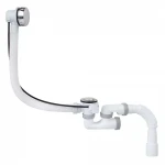 B1014SA ванна з ревізією 1 1/2*40 напівавтомат, перелив, гофротруба 40*40/50