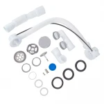 B1014SA ванна з ревізією 1 1/2*40 напівавтомат, перелив, гофротруба 40*40/50