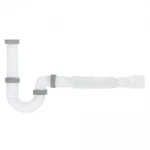 P1010 напівсифон 1 1/2*40, без випуску, прямоточний, гофротруба 40*40/50 {35}