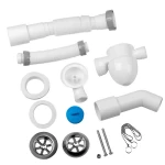 В1015 ванна низька пляшка 1 1/2, перелив, гофротруба 40*40/50 + патрубок 135º