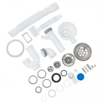 P1112 кухня 3 1/2*40, різьб.випуск, прямий з ревізією+пралка, універсал. перелив+гофра {27}