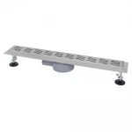 IT03-FT11/600 ITAL Душовий трап 600 мм, поворот. 360, комбін.затвор, Brushed nickel (блістер) {5/1}