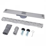 IT03-FT11/700 ITAL Душовий трап 700 мм,  поворот. 360, комбін.затвор, Brushed nickel (блістер) {5/1}