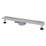 IT03-FT19/700 ITAL Душовий трап 700 мм, поворот. 360, комбін.затвор, Brushed nickel (блістер) {5/1}