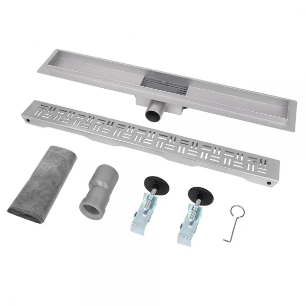 IT02-FT20/600 ITAL Душовий трап 600 мм, комбінований гідрозатвор, Brushed nickel (блістер) {5/1}