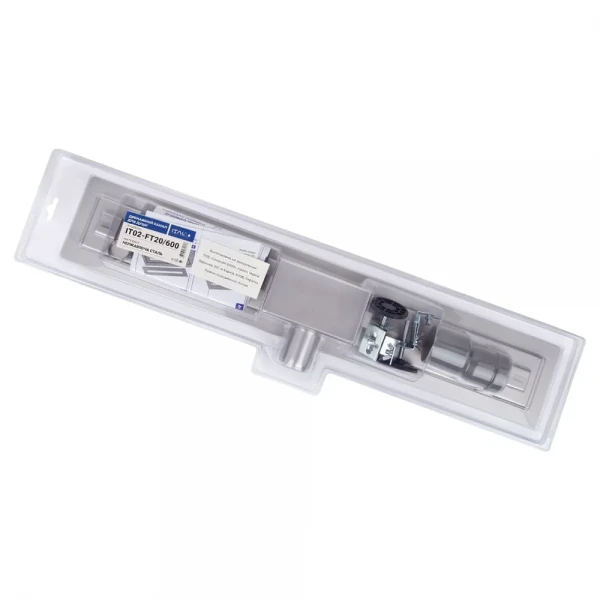 IT02-FT20/600 ITAL Душовий трап 600 мм, комбінований гідрозатвор, Brushed nickel (блістер) {5/1}