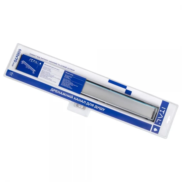 IT02-FT29/ 700 ITAL Душовий трап 700 мм ПІД ПЛИТКУ, комбін. гідрозатвор (блістер) {5/1}