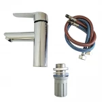 Смеситель для умывальника WEZER SUN1A-01 однорычажный литой излив нержавеющая сталь крепление гайкой Ø35 хром